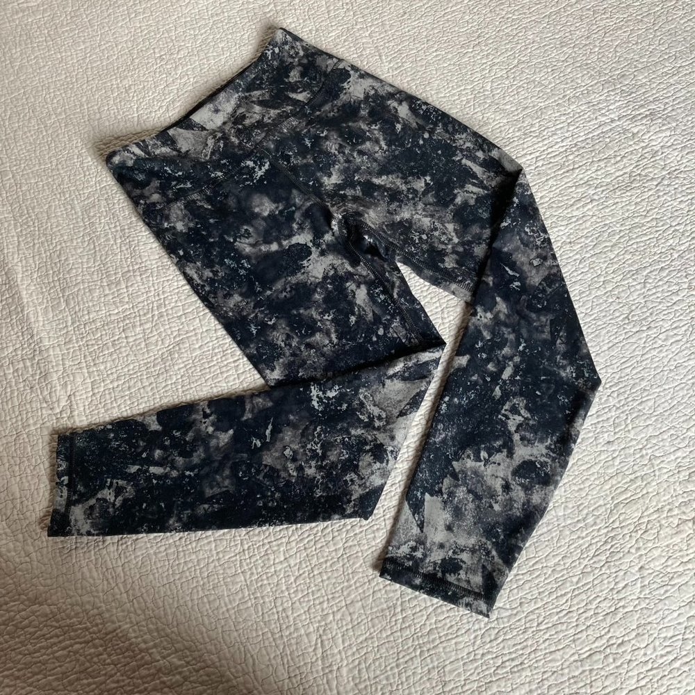 Zobha Black & Gray Leggings With Wide Waistband sz S